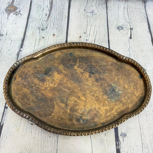 Vintage Brass Goblet Set with Tray - Picture 9 of 11